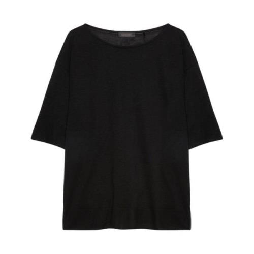 Stijlvolle T-Shirt voor Vrouwen Elena Mirò , Black , Dames