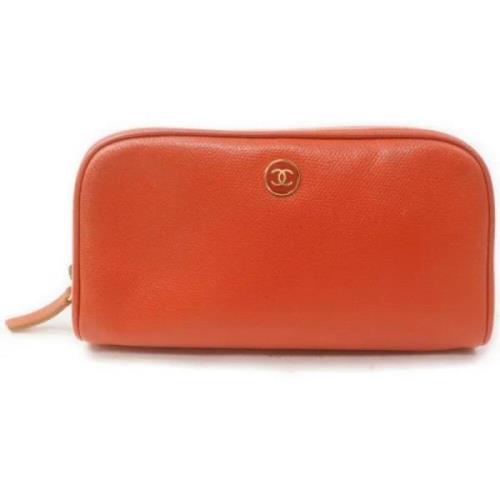 Gebruikte koppeling, Zeer goede staat Chanel Vintage , Orange , Dames