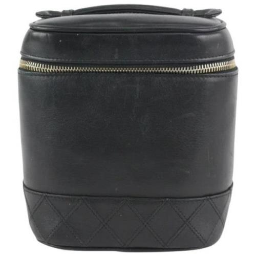 Vintage Leren Tassen met Serienummer Chanel Vintage , Black , Dames