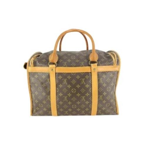 Tweedehands Canvas LV-tassen Louis Vuitton Vintage , Brown , Dames