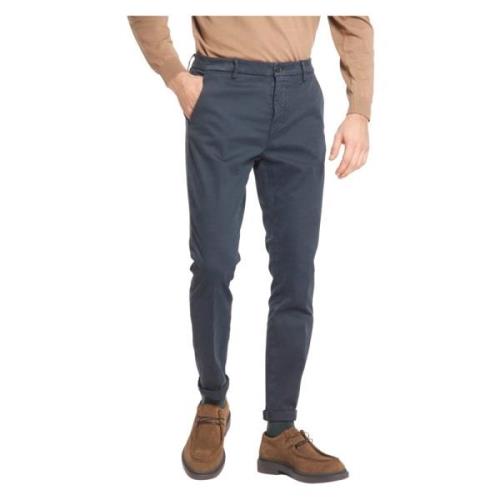 Navy Blue Carrot Fit Chinos Mason's , Blue , Heren
