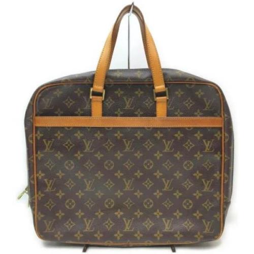 Vintage Bruine Monogram Handtas Louis Vuitton Vintage , Brown , Dames