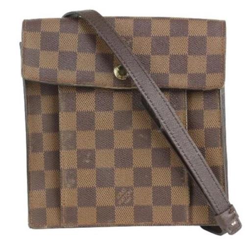 Coated Canvas LV Tassen Louis Vuitton Vintage , Brown , Dames