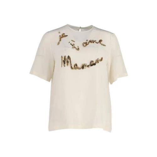 Pre-owned Silk tops Dolce & Gabbana Pre-owned , White , Dames