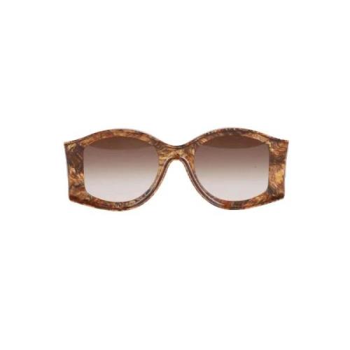 Pre-owned Fabric sunglasses Loewe Pre-owned , Brown , Dames
