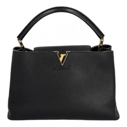 Pre-owned Leather handbags Louis Vuitton Vintage , Black , Dames