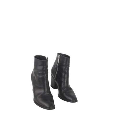 Pre-owned Leather boots Saint Laurent Vintage , Black , Dames