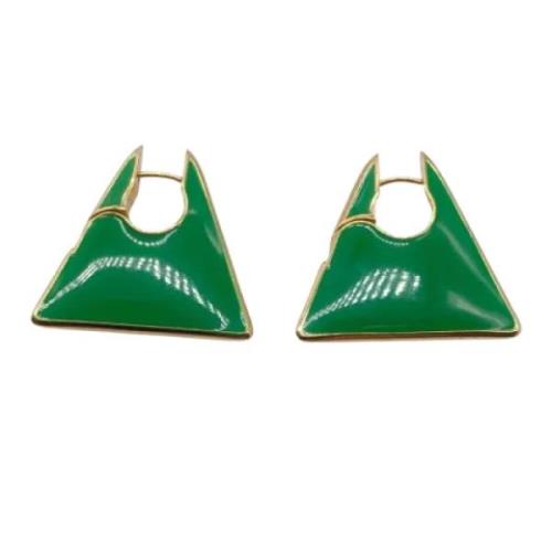 Pre-owned Yellow Gold earrings Bottega Veneta Vintage , Green , Dames