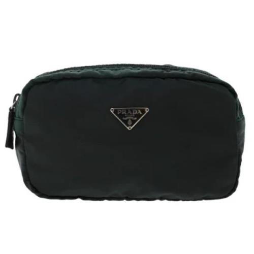 Pre-owned Fabric clutches Prada Vintage , Green , Dames