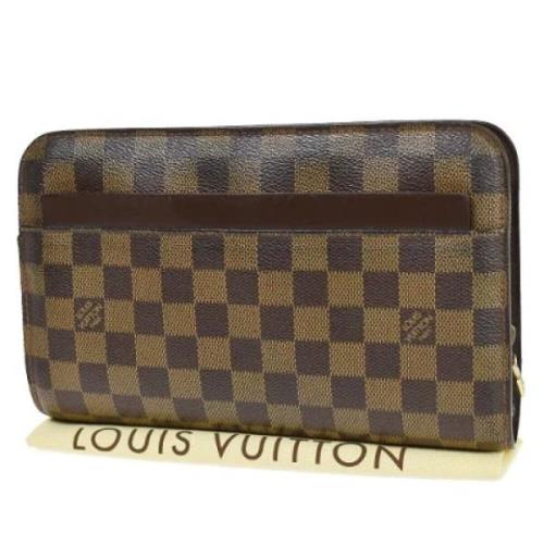 Pre-owned Canvas clutches Louis Vuitton Vintage , Brown , Dames