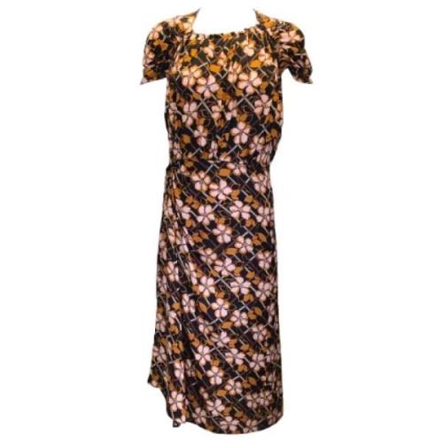 Bloemenprint Viscose Midi Jurk Marni Pre-owned , Multicolor , Dames