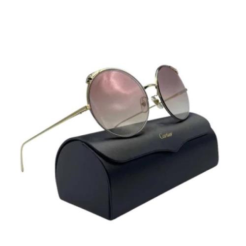 Pre-owned Metal sunglasses Cartier Vintage , Brown , Dames