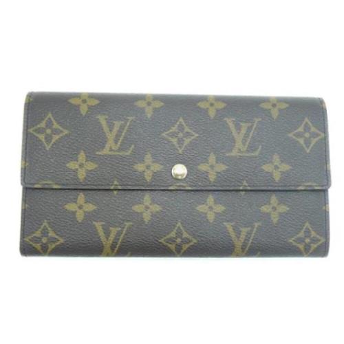 Pre-owned Coated canvas wallets Louis Vuitton Vintage , Brown , Dames