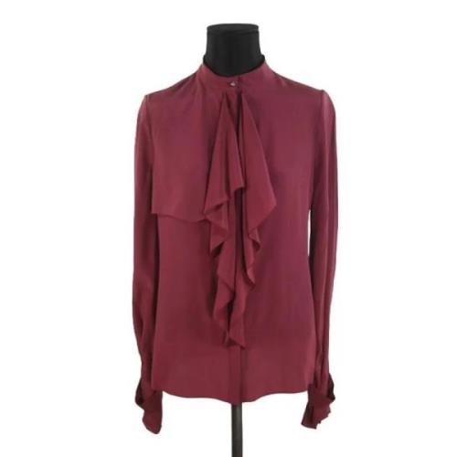 Pre-owned Silk tops Mugler Pre-owned , Red , Dames