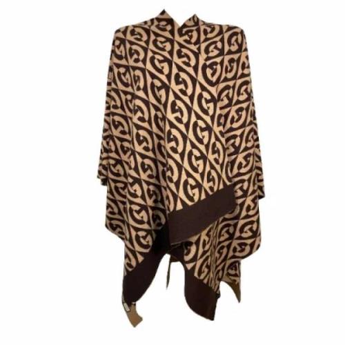 Pre-owned Cotton scarves Gucci Vintage , Brown , Dames