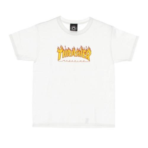 Flame Tee Kinder T-shirt Thrasher , White , Heren