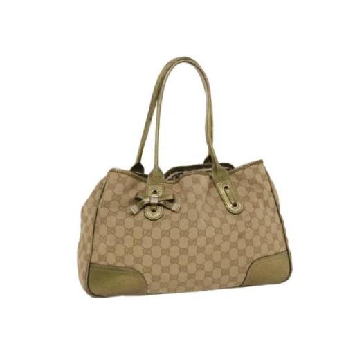 Pre-owned Canvas gucci-bags Gucci Vintage , Beige , Dames