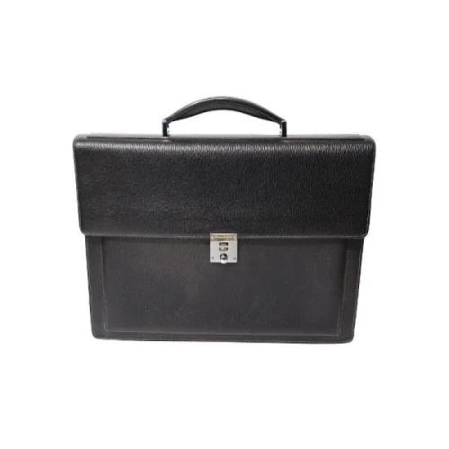 Pre-owned Leather briefcases Salvatore Ferragamo Pre-owned , Black , D...