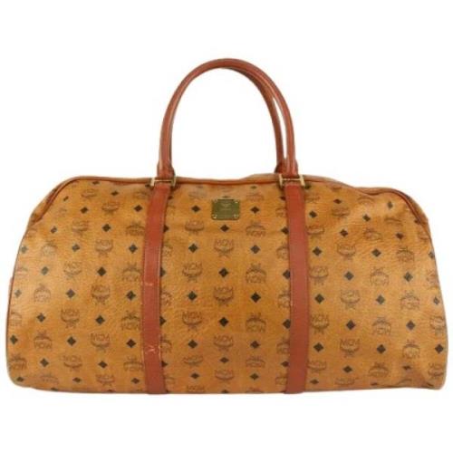 Pre-eigendom canvas reiszakjes MCM Pre-owned , Brown , Dames