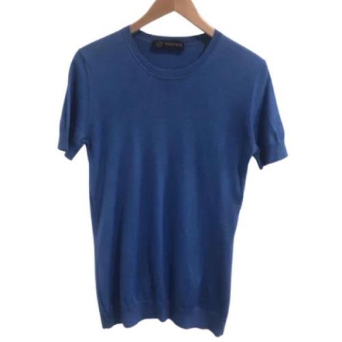 Pre-owned Cashmere tops Versace Pre-owned , Blue , Dames