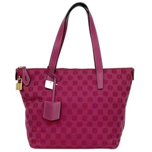 Pre-owned Canvas handbags Loewe Pre-owned , Pink , Dames