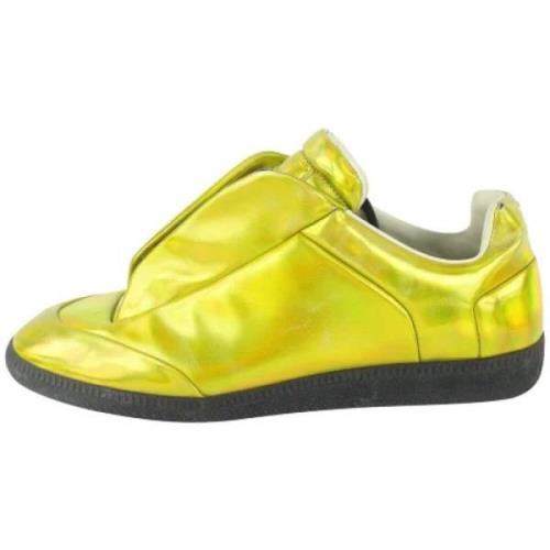 Pre-owned Leather sneakers Maison Margiela Pre-owned , Yellow , Unisex