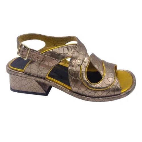 Pre-owned Leather sandals Dries van Noten Pre-owned , Gray , Dames