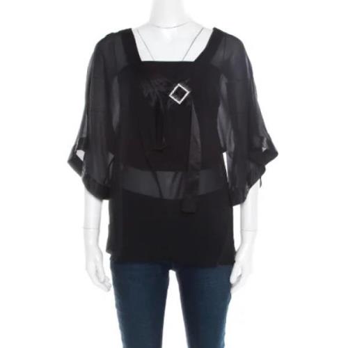 Pre-owned Silk tops Armani Pre-owned , Black , Dames