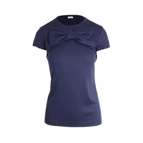 Pre-owned Wool tops Moschino Pre-Owned , Blue , Dames