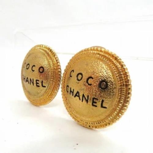 Tweedehands Goud geelgouden Chanel oorbellen Chanel Vintage , Yellow ,...