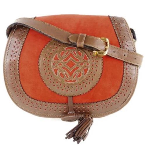 Pre-owned Leather shoulder-bags Loewe Pre-owned , Orange , Dames