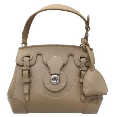 Pre-owned Leather handbags Ralph Lauren Pre-owned , Beige , Dames