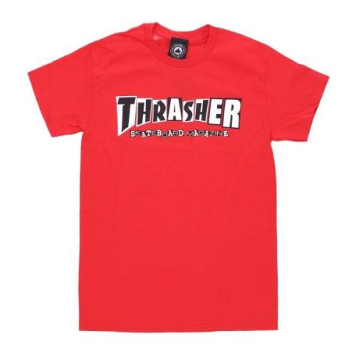 T-Shirts Thrasher , Red , Heren