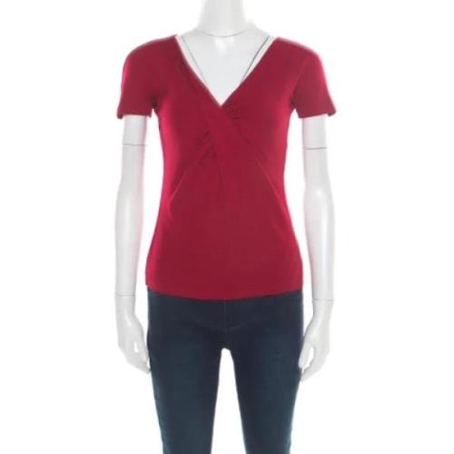 Pre-owned Viscose tops Armani Pre-owned , Red , Dames