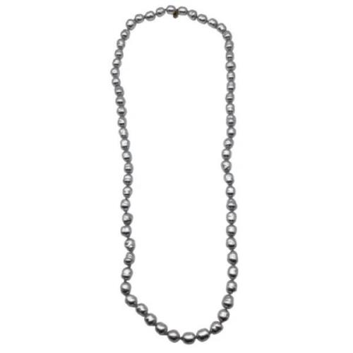 Pre-owned Metal necklaces Chanel Vintage , Gray , Dames