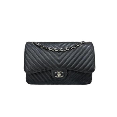 Pre-owned Leather chanel-bags Chanel Vintage , Black , Dames