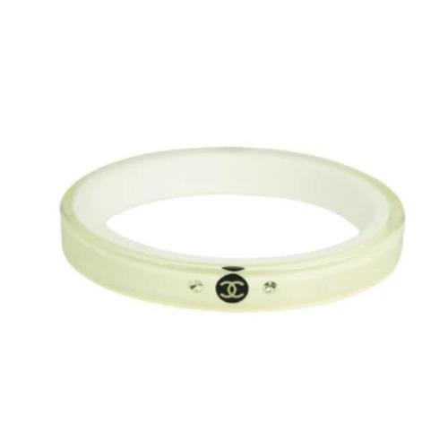 Pre-owned Fabric chanel-jewelry Chanel Vintage , White , Dames