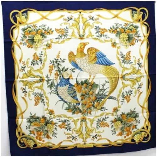 Pre-owned Fabric scarves Salvatore Ferragamo Pre-owned , Blue , Dames