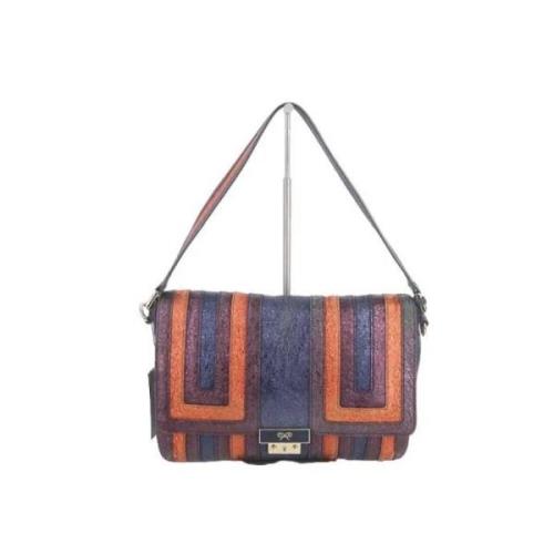 Pre-owned Leather handbags Anya Hindmarch Pre-owned , Blue , Dames