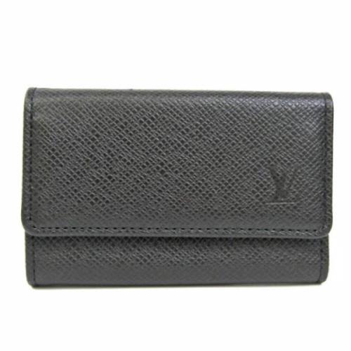 Pre-owned Leather key-holders Louis Vuitton Vintage , Black , Dames
