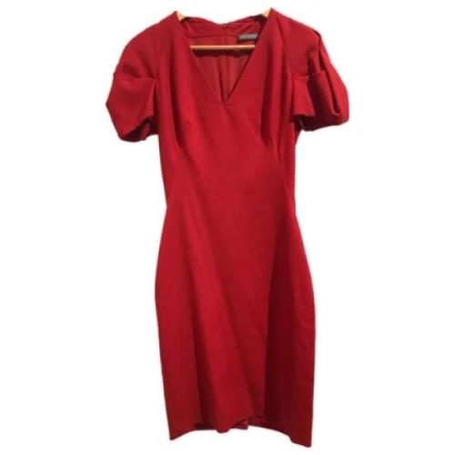 Pre-owned Wool dresses Alexander McQueen Pre-owned , Red , Dames