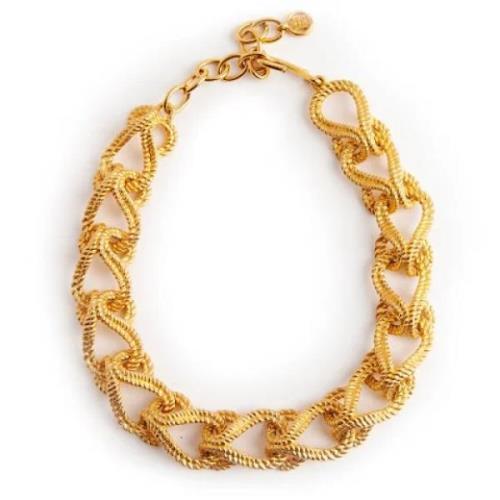 Pre-owned Metal necklaces Givenchy Pre-owned , Yellow , Dames