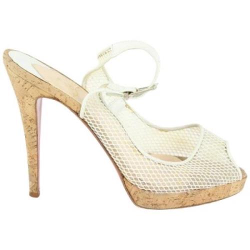 Pre-owned Sandalen Christian Louboutin Pre-owned , Beige , Dames