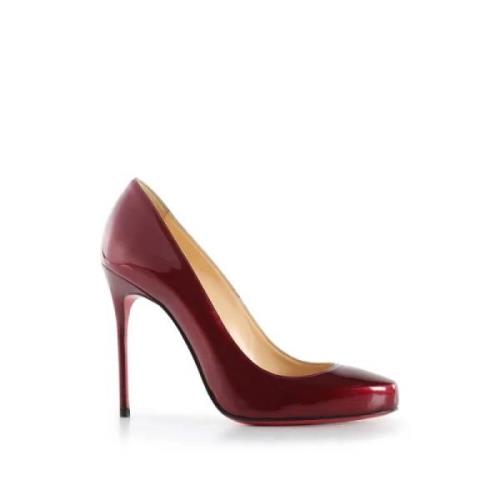 Pre-owned Leather heels Christian Louboutin Pre-owned , Red , Dames