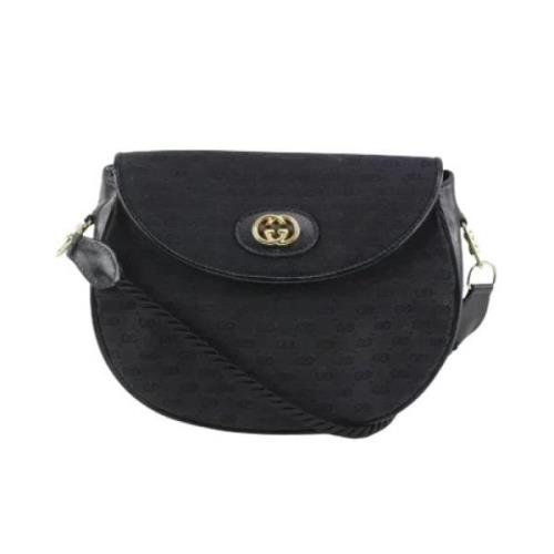 Italiaanse Schoudertas, Tweedehands Gucci Vintage , Black , Dames