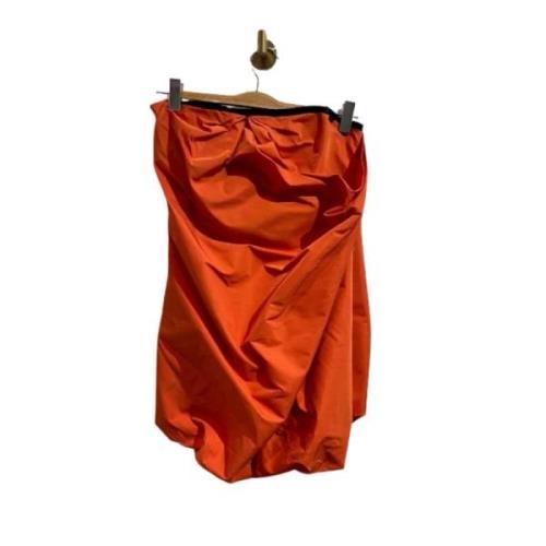 Pre-owned Polyester dresses Dolce & Gabbana Pre-owned , Orange , Dames