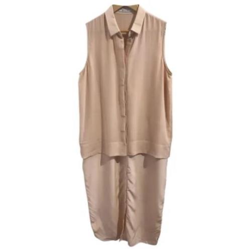 Pre-owned Silk dresses Alexander Wang Pre-owned , Beige , Dames