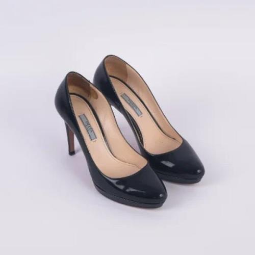 Pre-owned Leather heels Prada Vintage , Black , Dames