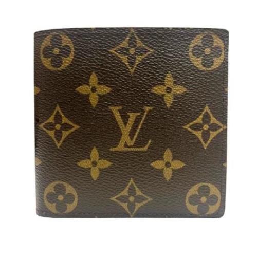 Pre-owned Coated canvas wallets Louis Vuitton Vintage , Brown , Heren
