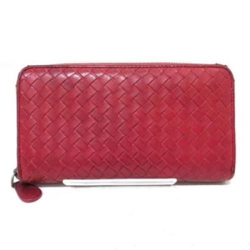 Pre-owned Fabric wallets Bottega Veneta Vintage , Red , Dames